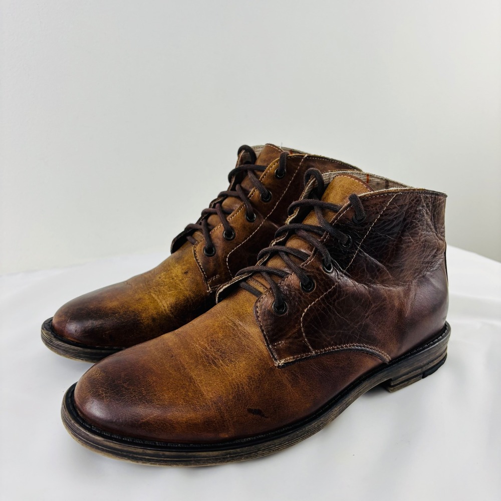 Bed Stu Men's Size 8 Brown Leather Lace Up Chukka Boots Dress Shoes Formal Party